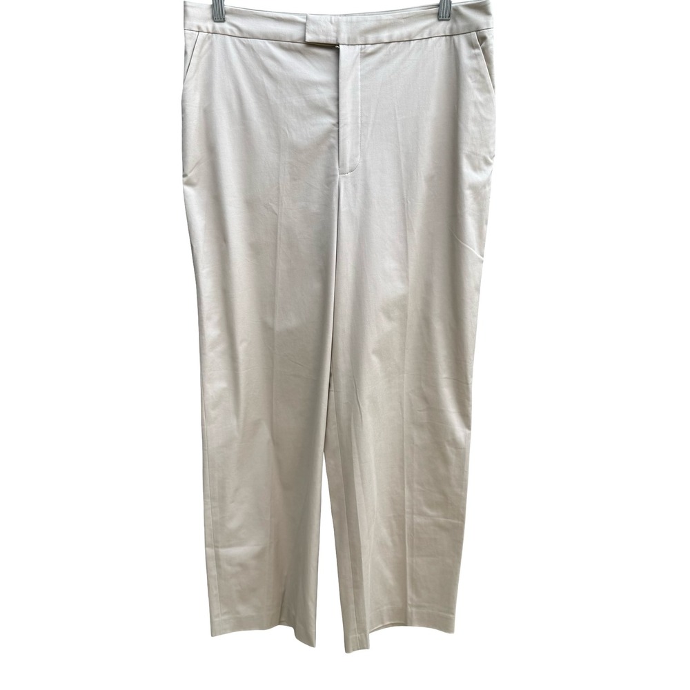 Bloomingdales Coastal Minimalist Quiet Luxury Tailored Trouser Pants Tan 14 NEW